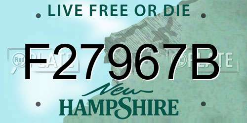 F27967B New Hampshire License Plate