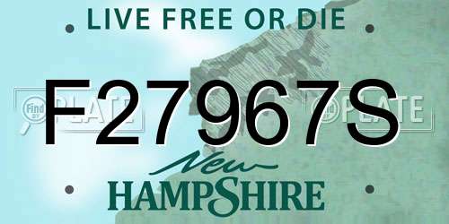 F27967S New Hampshire License Plate
