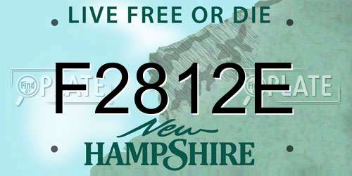 F2812E New Hampshire License Plate