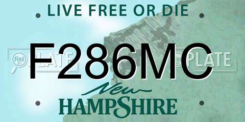 F286MC New Hampshire License Plate