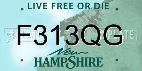 F313QG New Hampshire License Plate