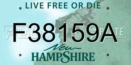 F38159A New Hampshire License Plate