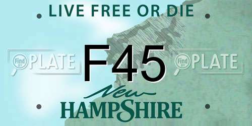 F45 New Hampshire License Plate