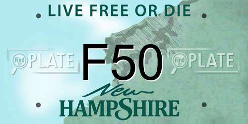 F50 New Hampshire License Plate