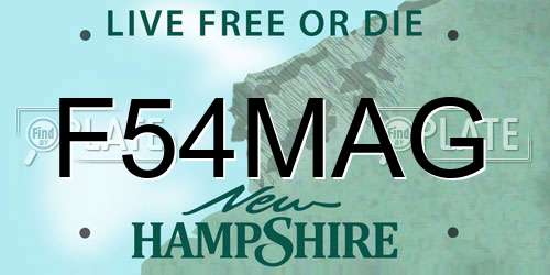 F54MAG New Hampshire License Plate