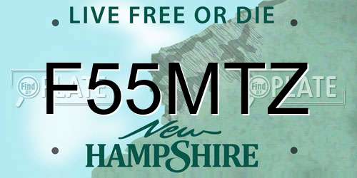 F55MTZ New Hampshire License Plate