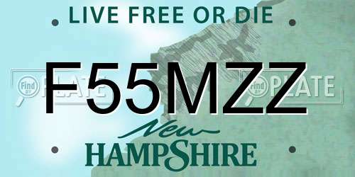 F55MZZ New Hampshire License Plate