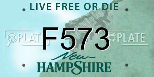 F573 New Hampshire License Plate