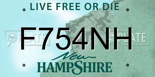 F754NH New Hampshire License Plate