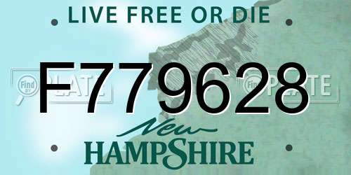 F779628 New Hampshire License Plate