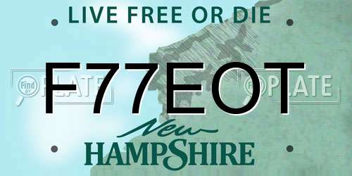 F77EOT New Hampshire License Plate