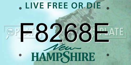 F8268E New Hampshire License Plate