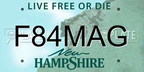 F84MAG New Hampshire License Plate