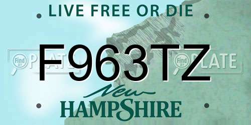 F963TZ New Hampshire License Plate