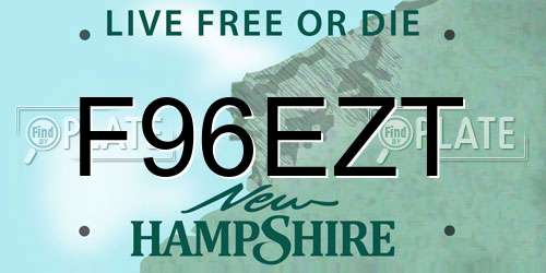 F96EZT New Hampshire License Plate