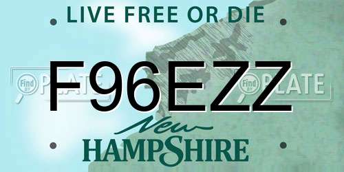 F96EZZ New Hampshire License Plate
