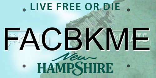FACBKME New Hampshire License Plate