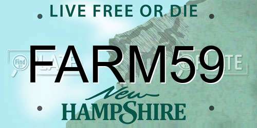 FARM59 New Hampshire License Plate