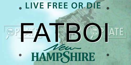 FATBOI New Hampshire License Plate