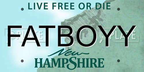 FATBOYY New Hampshire License Plate