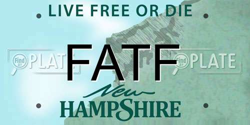 FATF New Hampshire License Plate