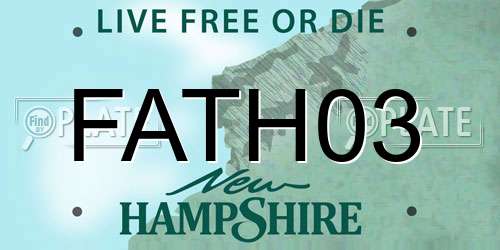 FATH03 New Hampshire License Plate