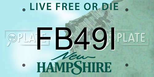 FB49I New Hampshire License Plate