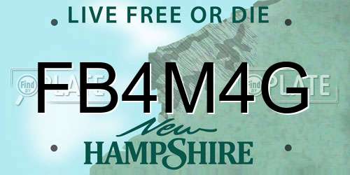 FB4M4G New Hampshire License Plate