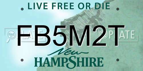 FB5M2T New Hampshire License Plate