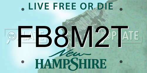 FB8M2T New Hampshire License Plate