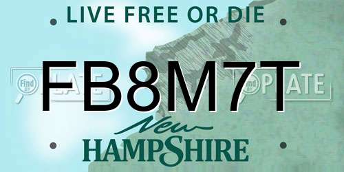 FB8M7T New Hampshire License Plate