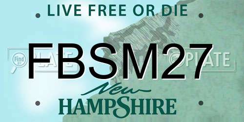 FBSM27 New Hampshire License Plate