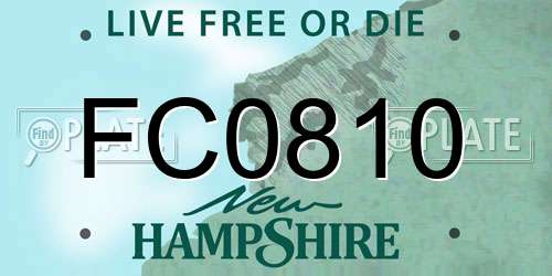FC0810 New Hampshire License Plate