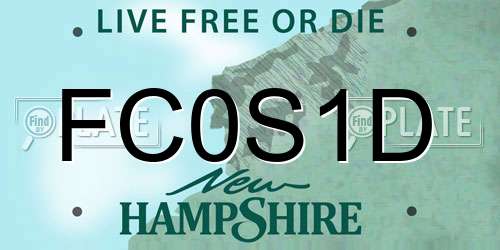 FC0S1D New Hampshire License Plate