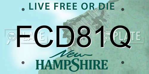 FCD81Q New Hampshire License Plate