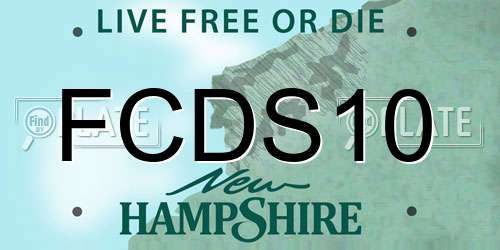 FCDS10 New Hampshire License Plate