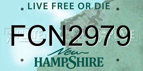 FCN2979 New Hampshire License Plate