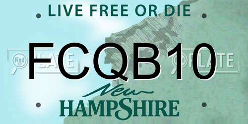 FCQB10 New Hampshire License Plate
