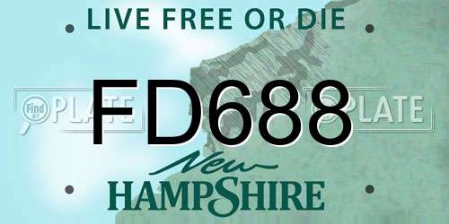 FD688 New Hampshire License Plate
