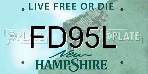 FD95L New Hampshire License Plate