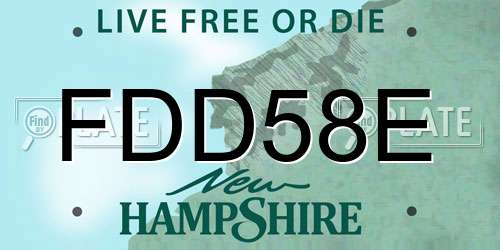 FDD58E New Hampshire License Plate