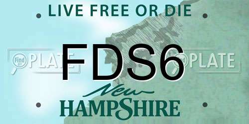 FDS6 New Hampshire License Plate