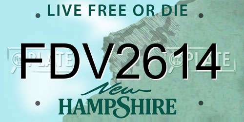 FDV2614 New Hampshire License Plate