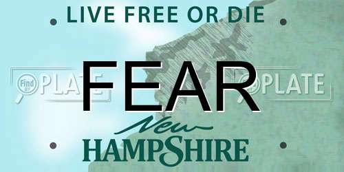 FEAR New Hampshire License Plate