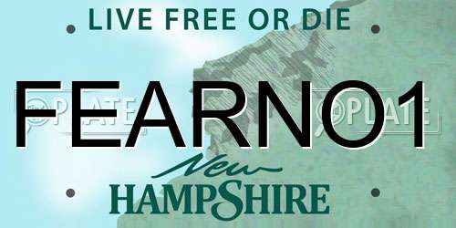 FEARNO1 New Hampshire License Plate