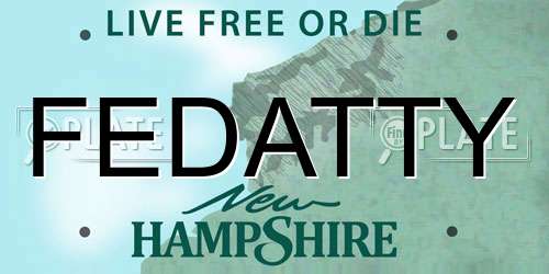 FEDATTY New Hampshire License Plate