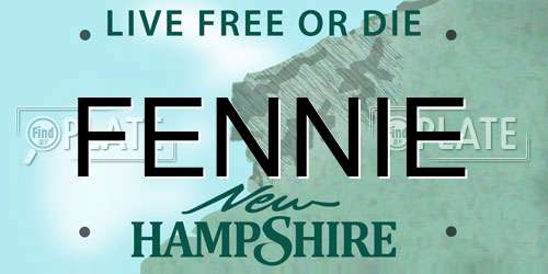 FENNIE New Hampshire License Plate