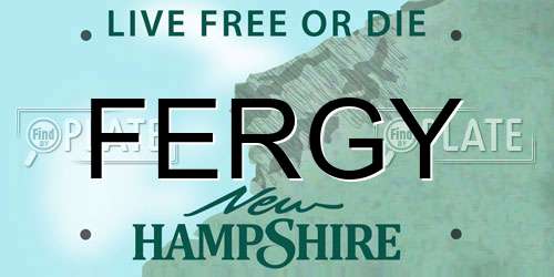 FERGY New Hampshire License Plate