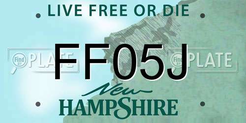FF05J New Hampshire License Plate
