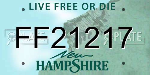 FF21217 New Hampshire License Plate